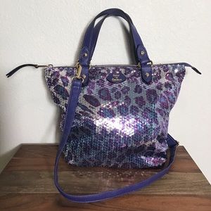 NWOT Juicy Couture Sequins Leopard Print Purse